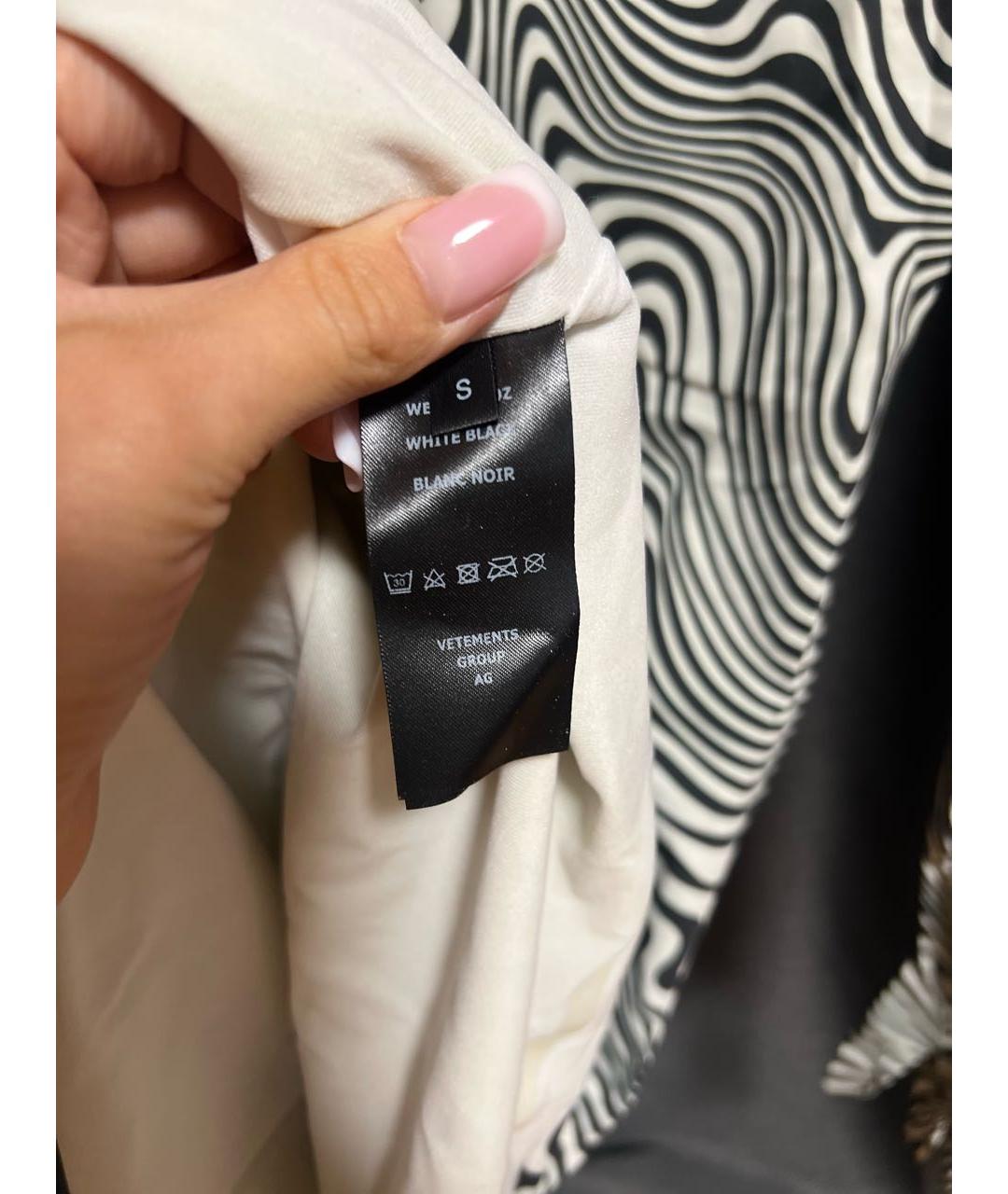 VETEMENTS Белое полиамидовое коктейльное платье, фото 8