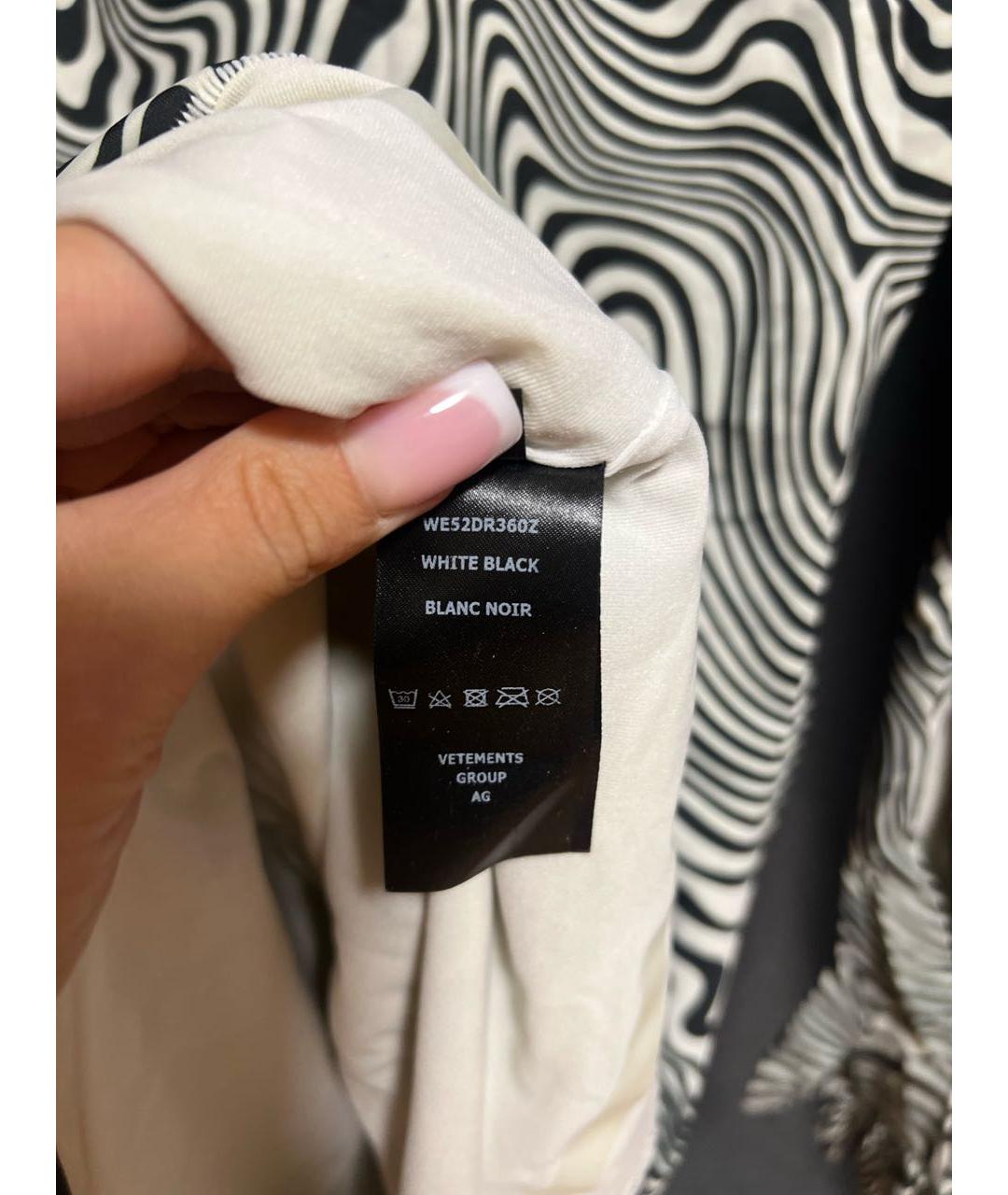 VETEMENTS Белое полиамидовое коктейльное платье, фото 7