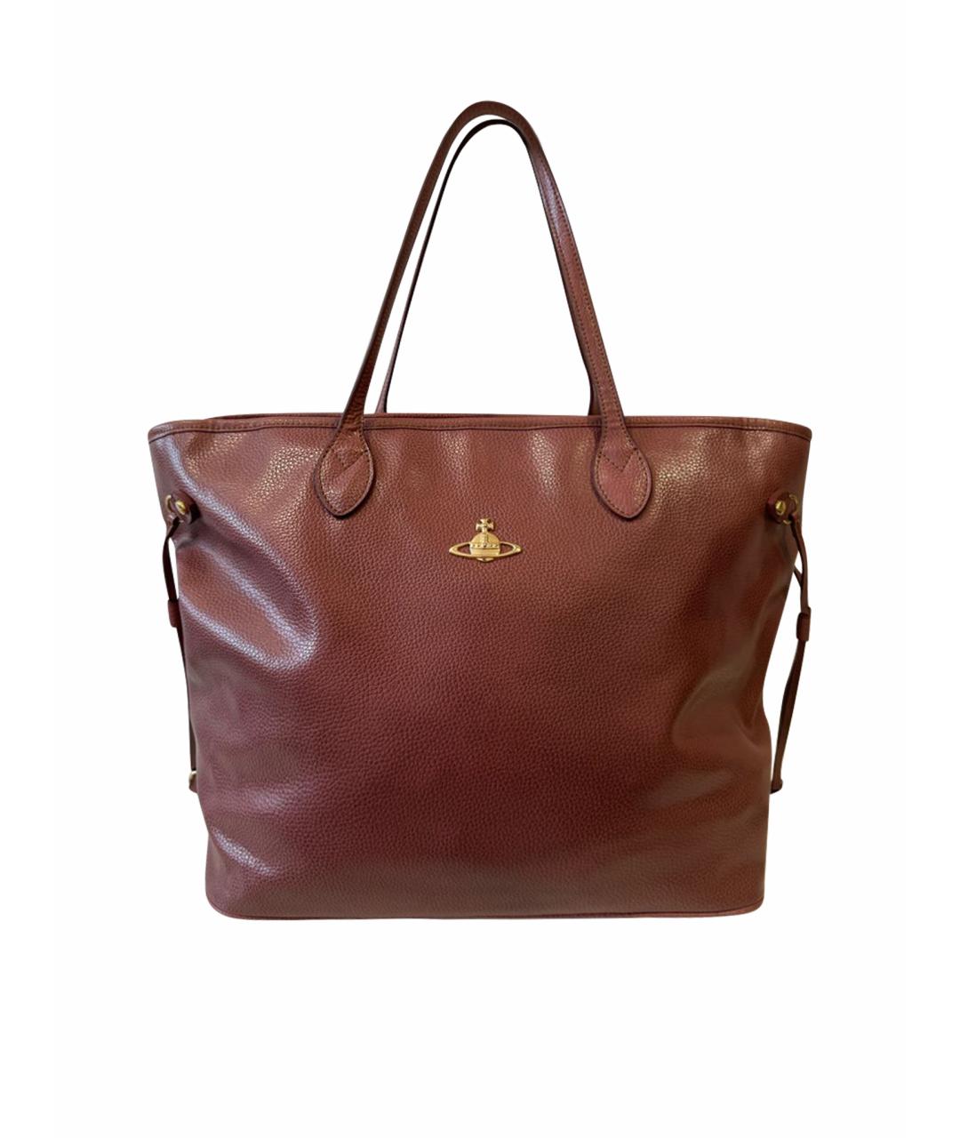 VIVIENNE WESTWOOD Красная кожаная сумка тоут, фото 1