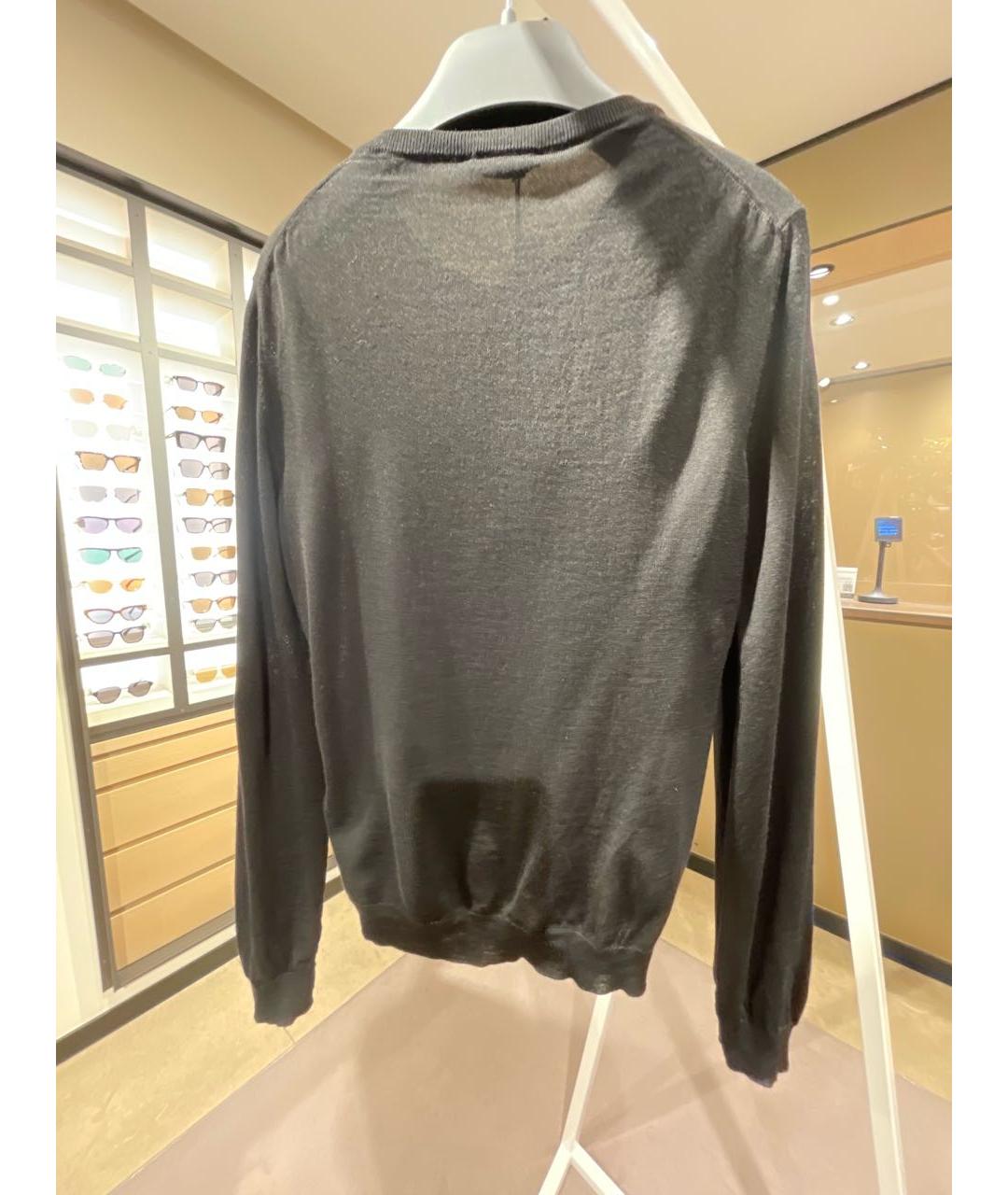 BOTTEGA VENETA Черный шерстяной кардиган, фото 2