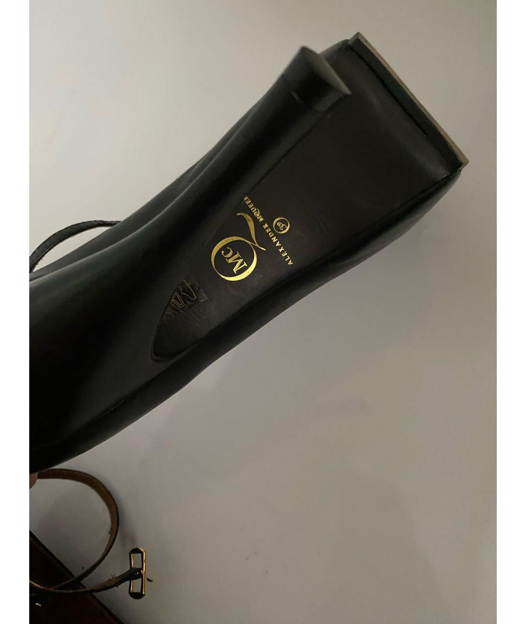 ALEXANDER MCQUEEN Черные кожаные туфли, фото 5