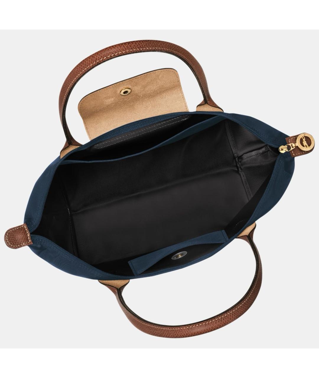 LONGCHAMP Темно-синяя тканевая сумка тоут, фото 4