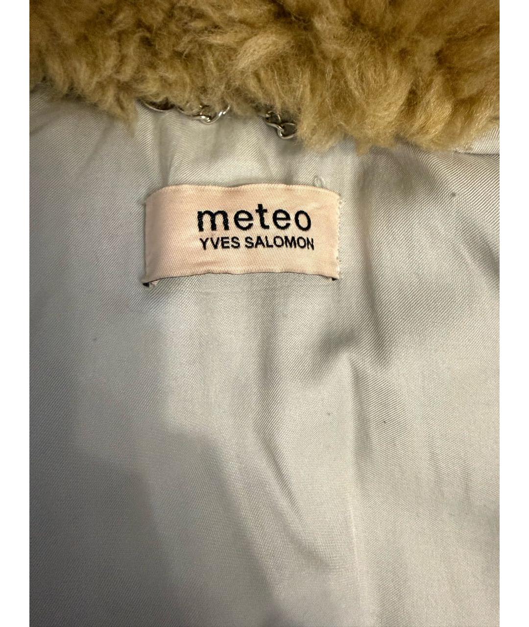 METEO YVES SALOMON Коричневая шерстяная шуба, фото 6