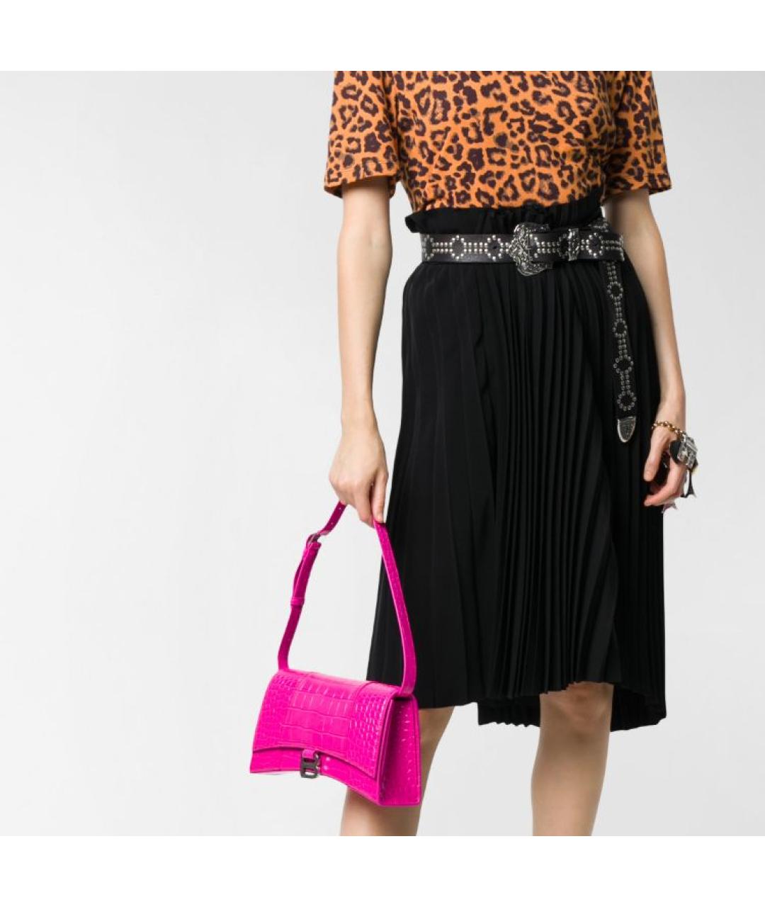 BALENCIAGA Розовая кожаная сумка через плечо, фото 5