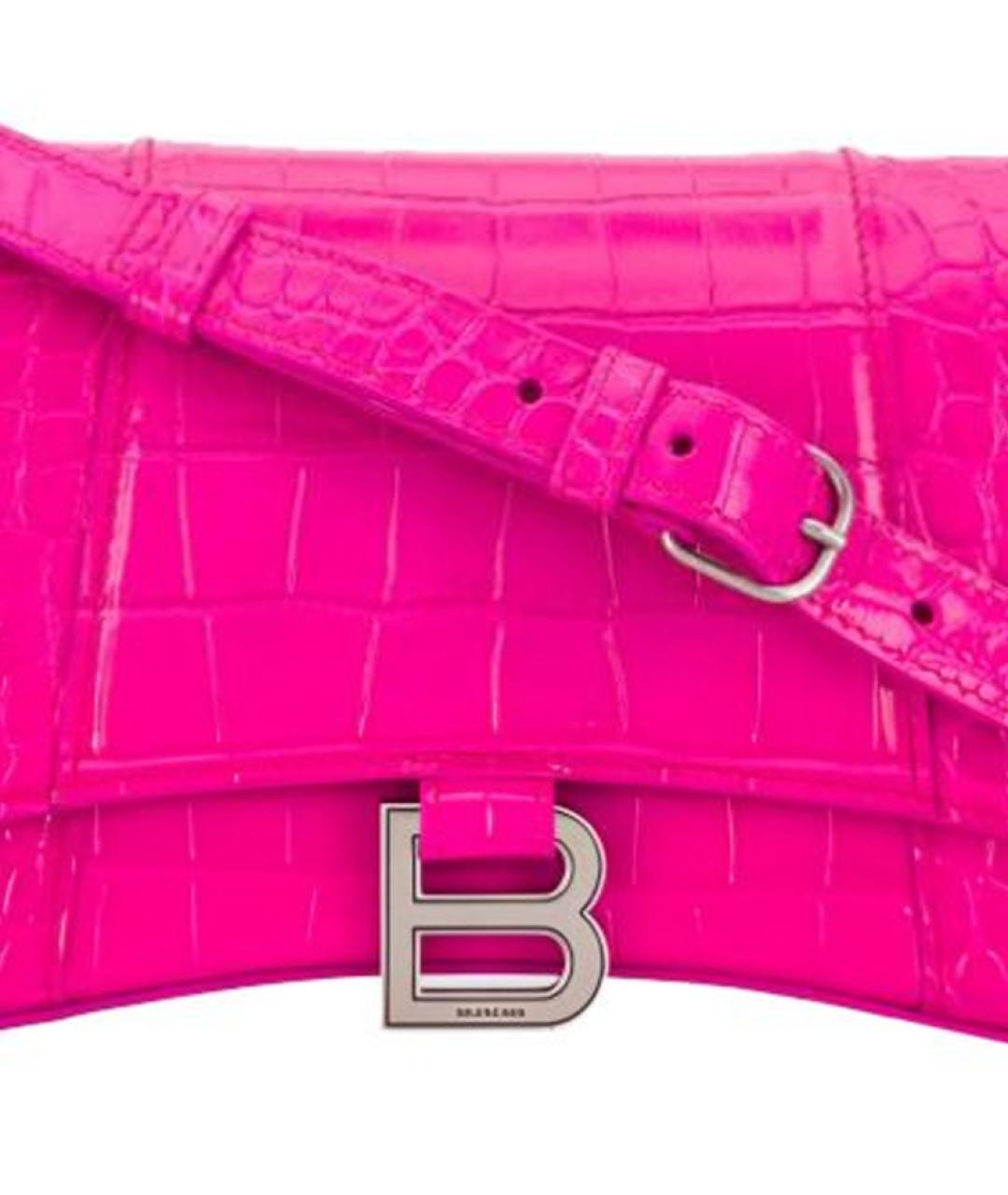 BALENCIAGA Розовая кожаная сумка через плечо, фото 4