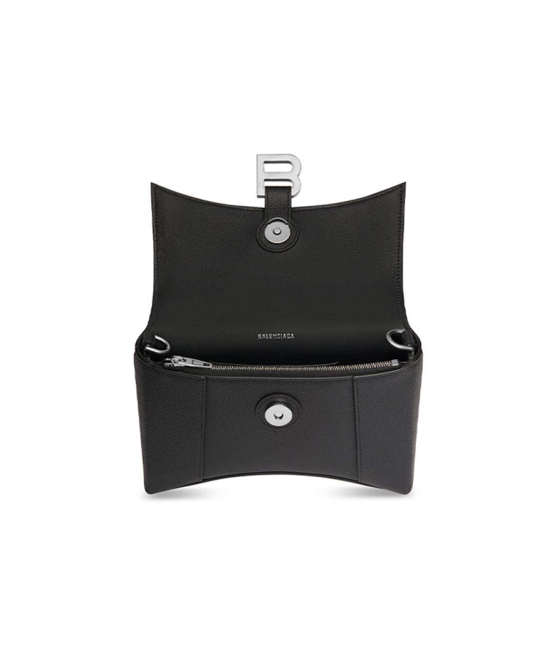 BALENCIAGA Черная кожаная сумка на плечо, фото 4