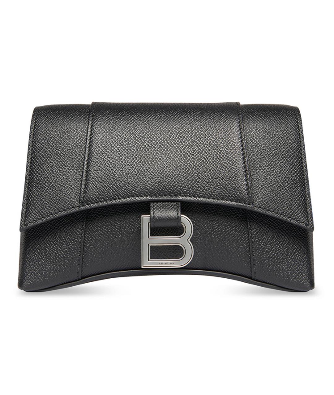 BALENCIAGA Черная кожаная сумка на плечо, фото 1