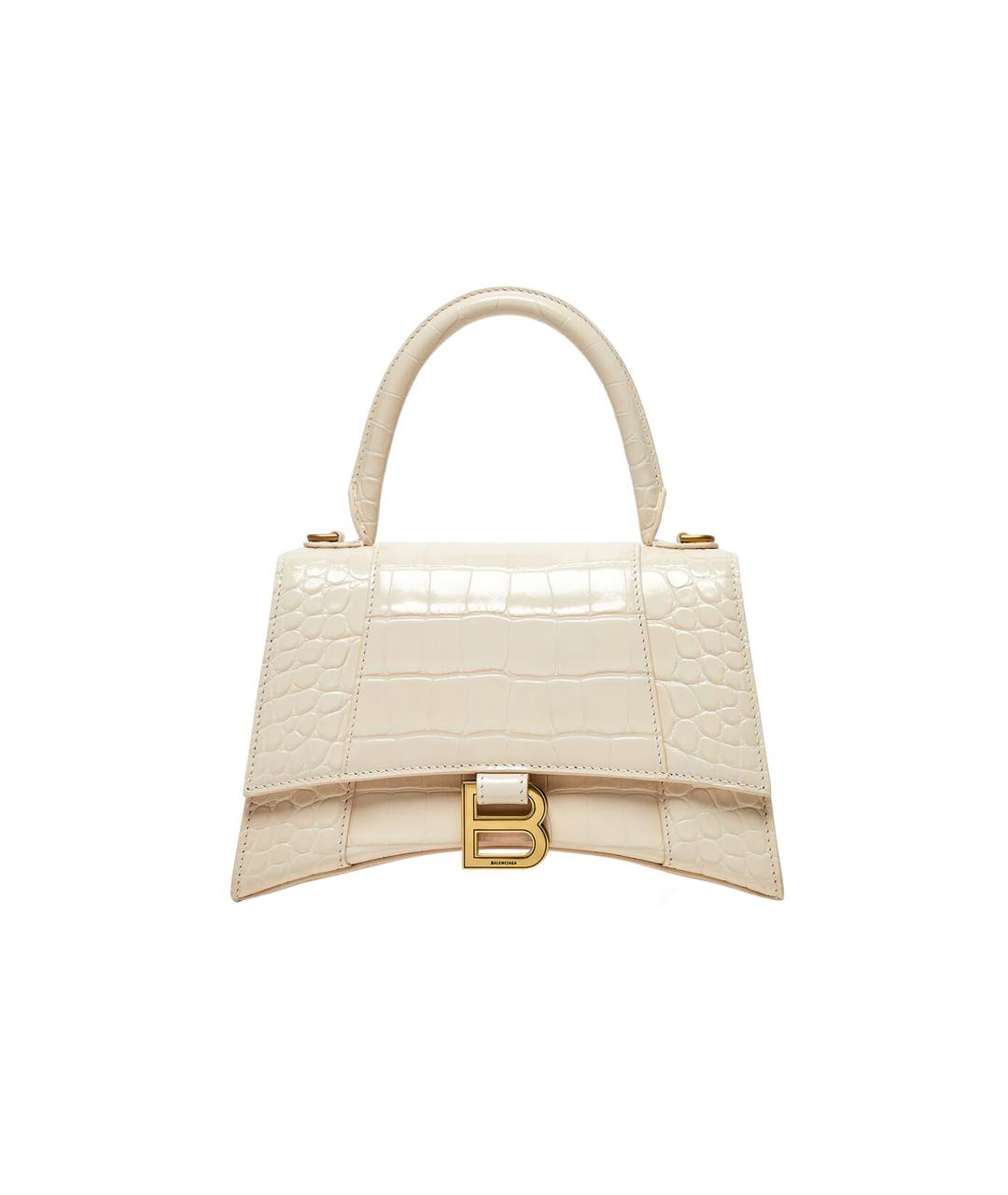 BALENCIAGA Бежевая кожаная сумка через плечо, фото 6