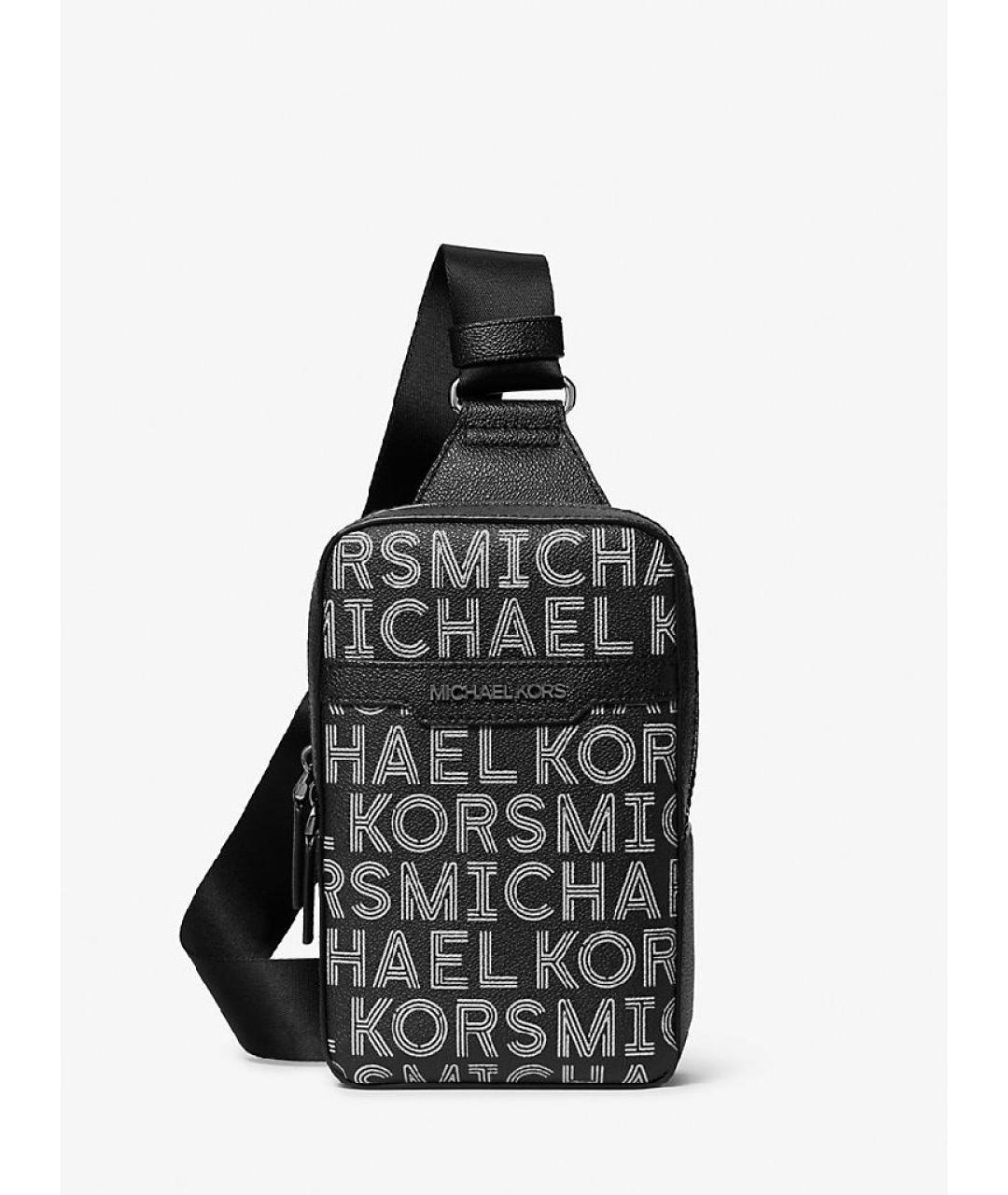 MICHAEL KORS Черная сумка на плечо из искусственной кожи, фото 5