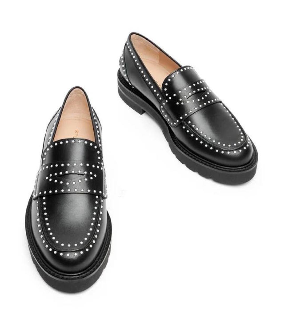 STUART WEITZMAN Черные кожаные лоферы, фото 3