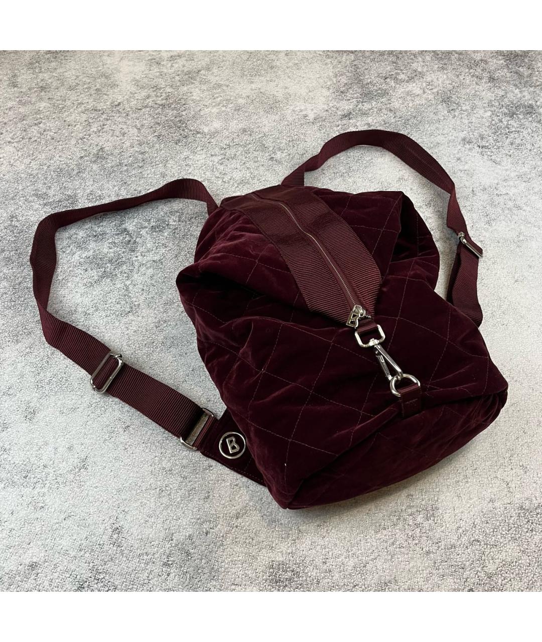 BOGNER Бордовый бархатный рюкзак, фото 2