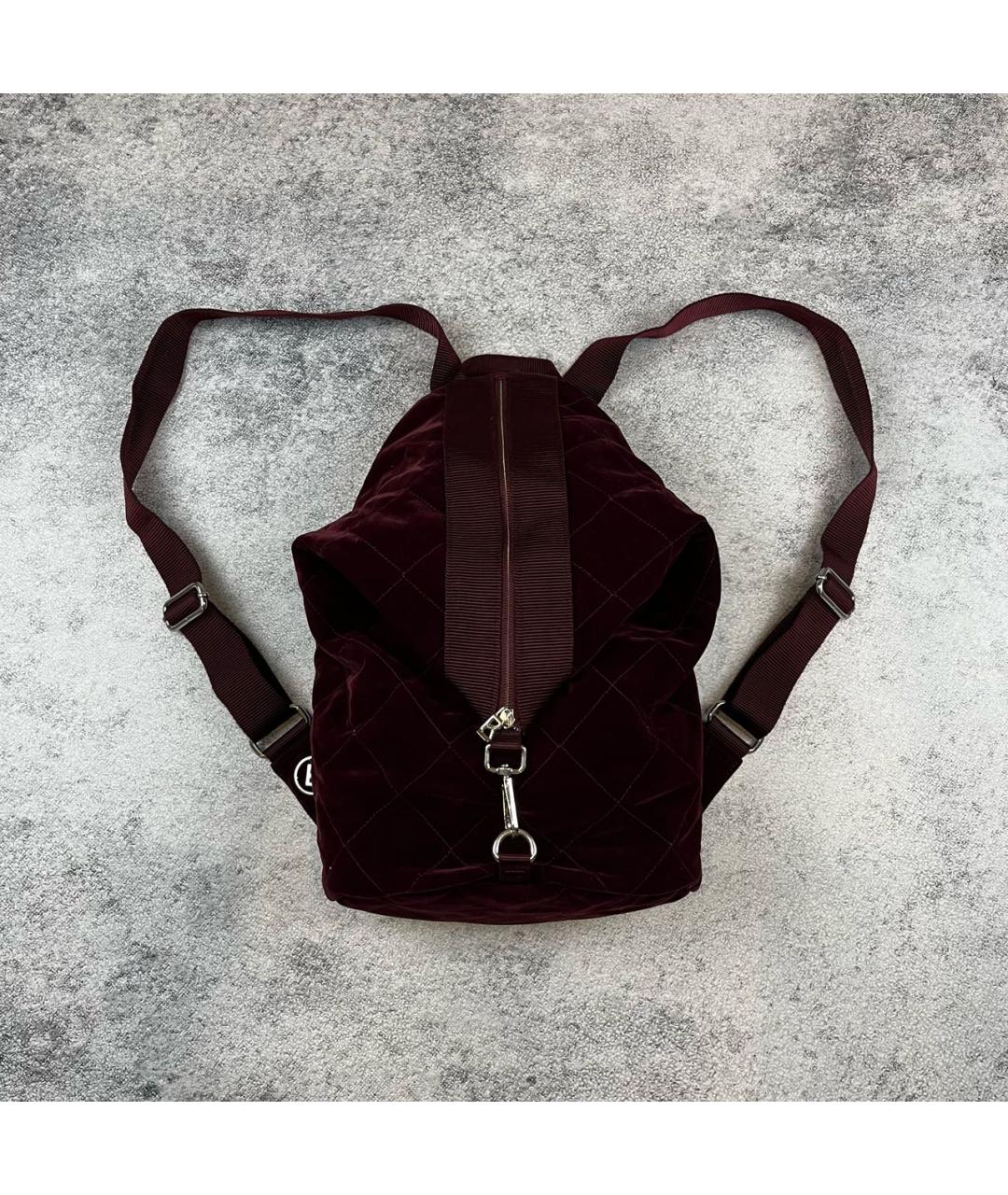 BOGNER Бордовый бархатный рюкзак, фото 9