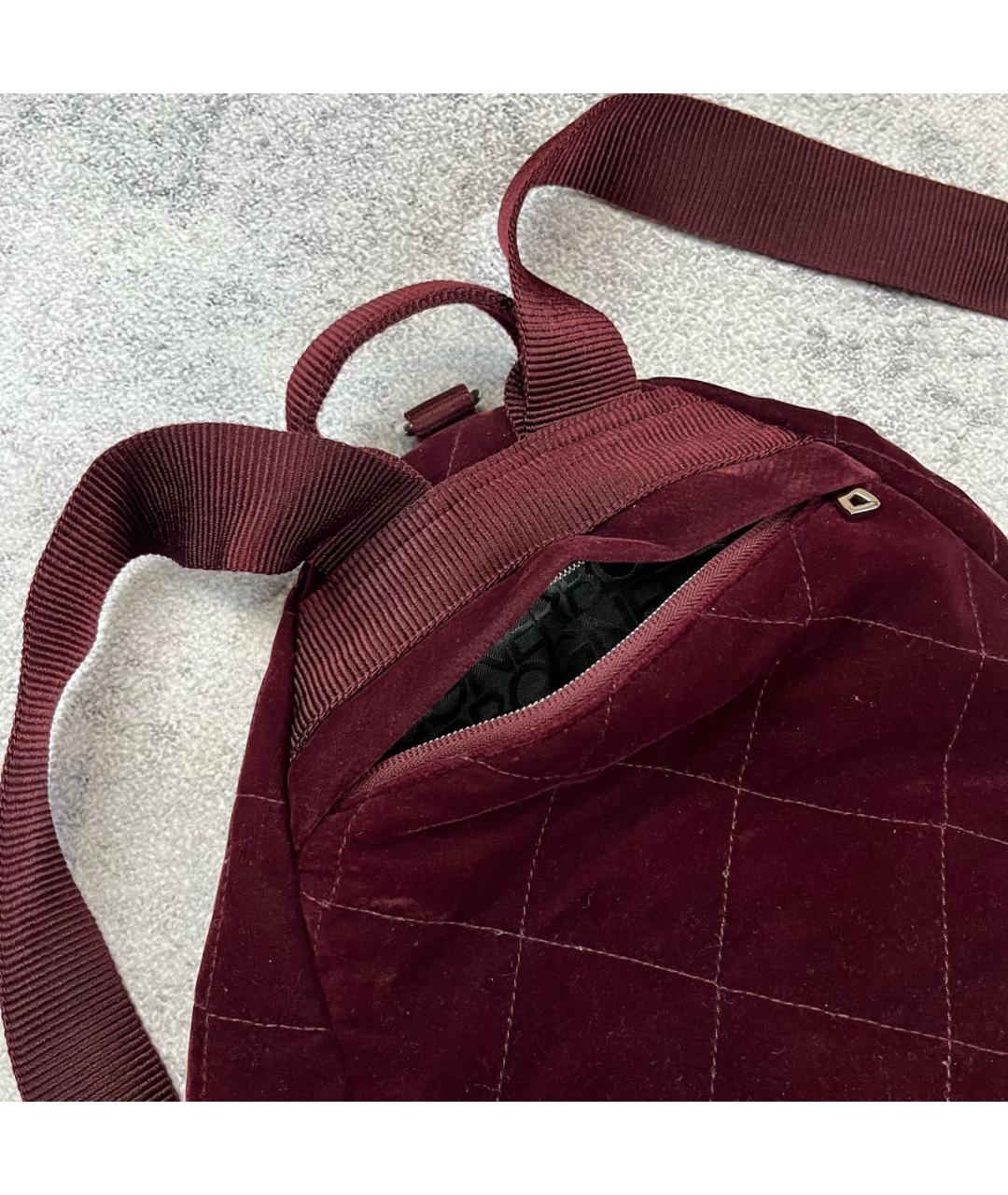 BOGNER Бордовый бархатный рюкзак, фото 4