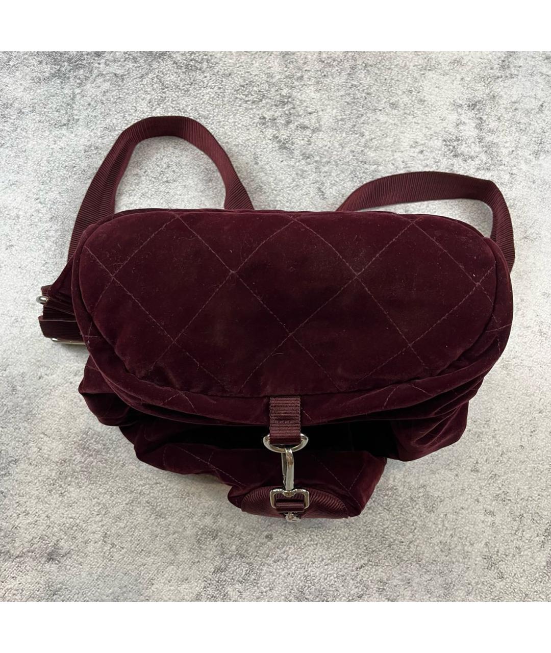 BOGNER Бордовый бархатный рюкзак, фото 8