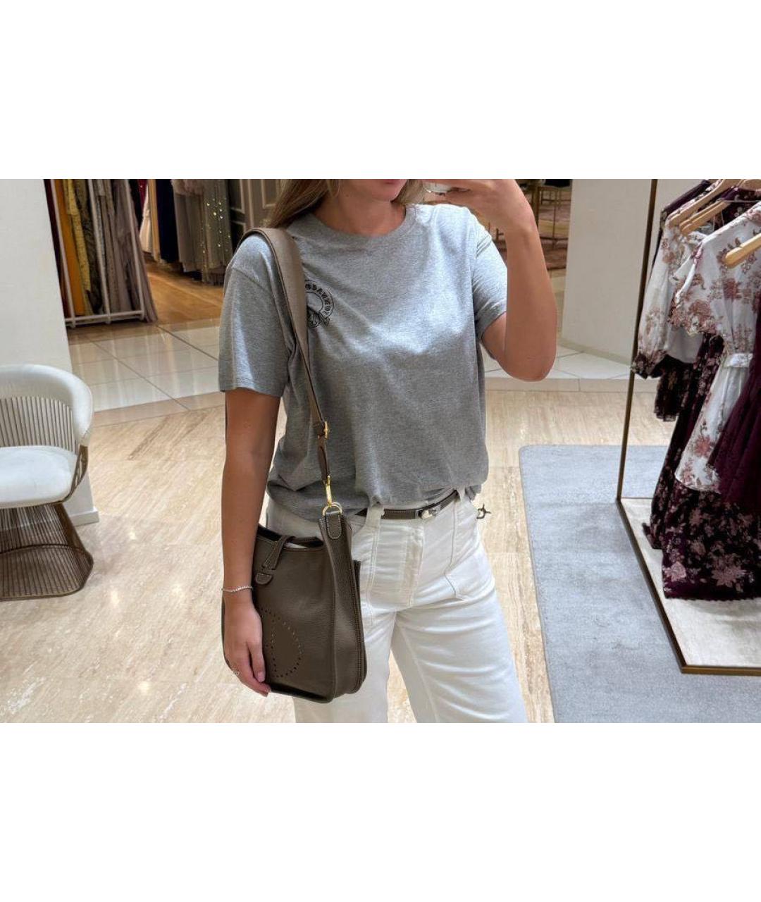 HERMES Антрацитовая кожаная сумка через плечо, фото 3