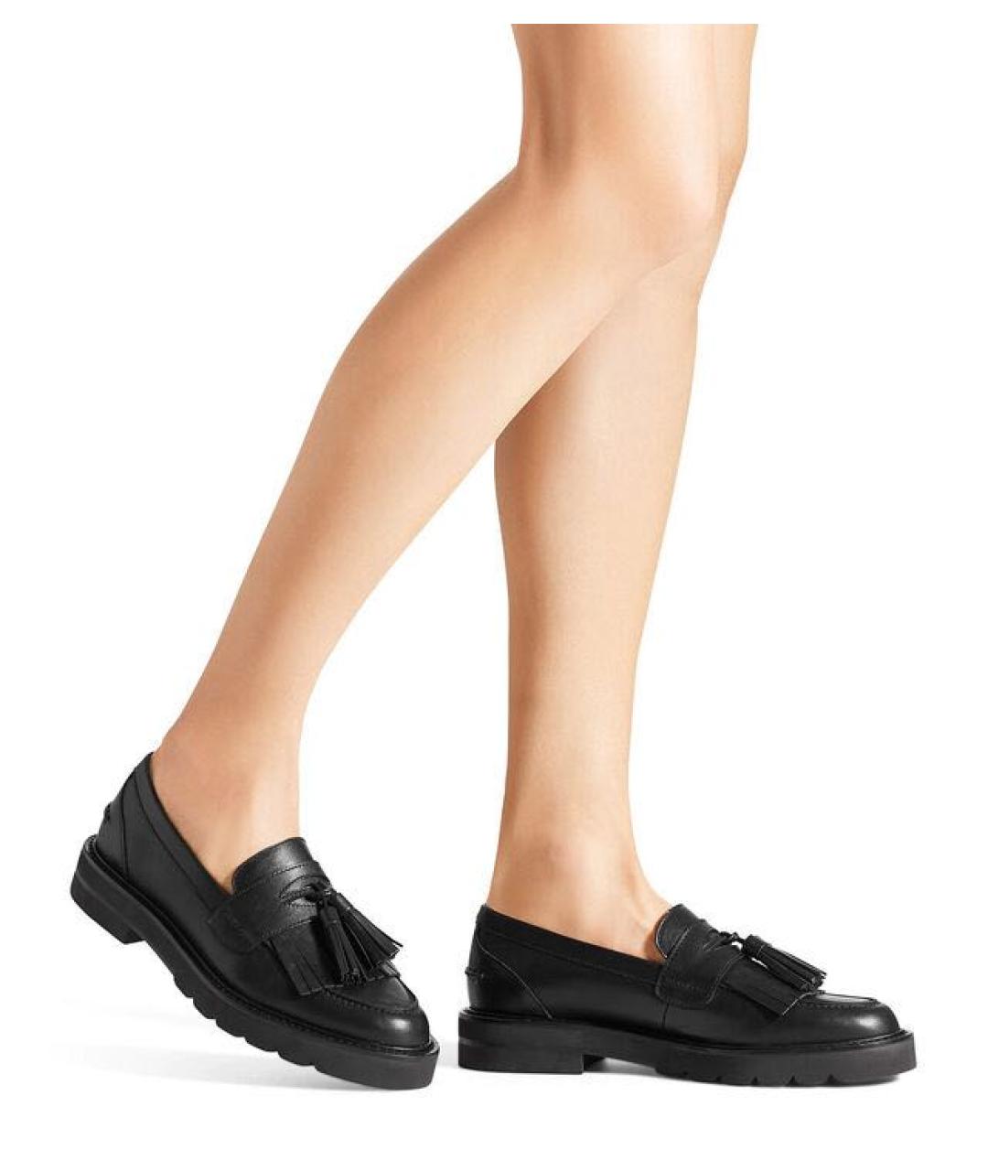 STUART WEITZMAN Черные кожаные лоферы, фото 5
