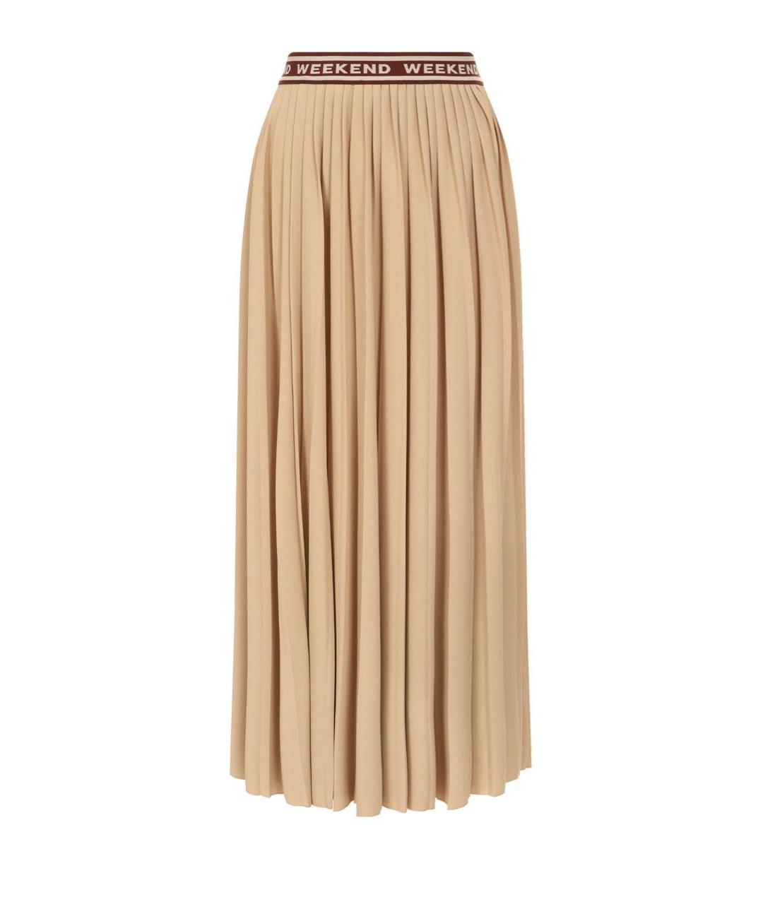 MAX MARA Бежевая полиэстеровая юбка макси, фото 5