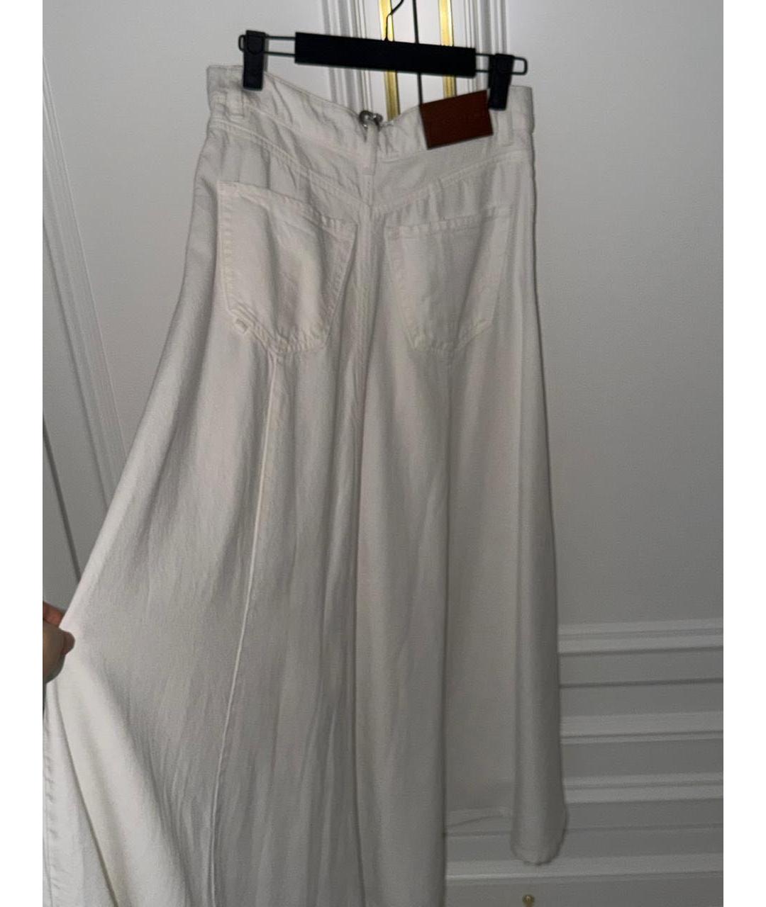 PINKO Белая хлопковая юбка макси, фото 2