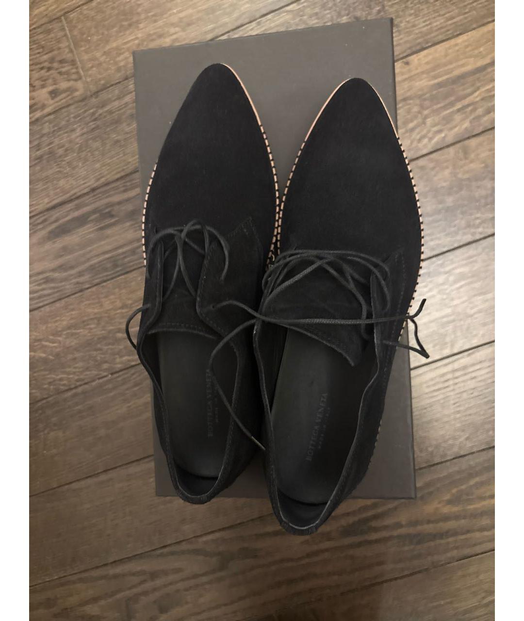 BOTTEGA VENETA Черные замшевые туфли, фото 8