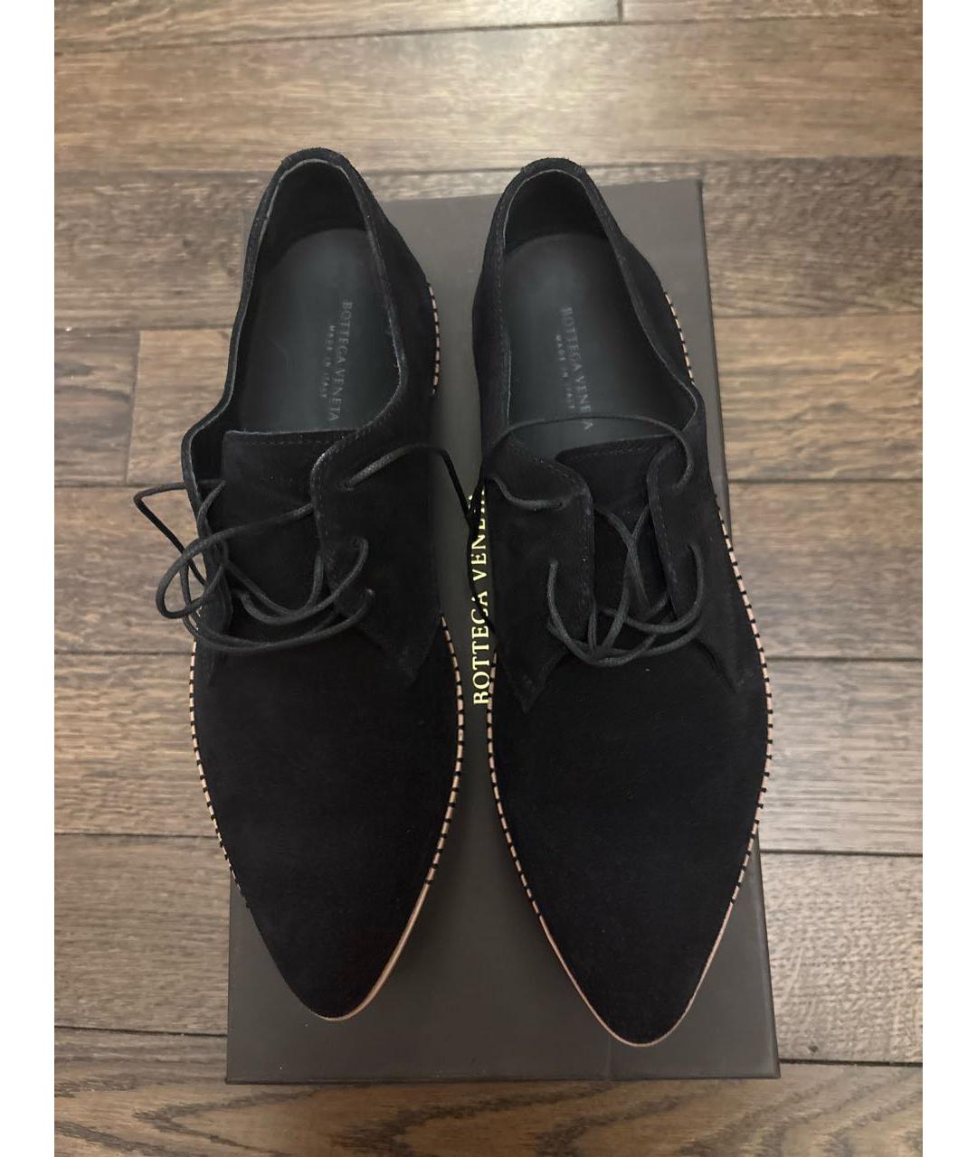 BOTTEGA VENETA Черные замшевые туфли, фото 3
