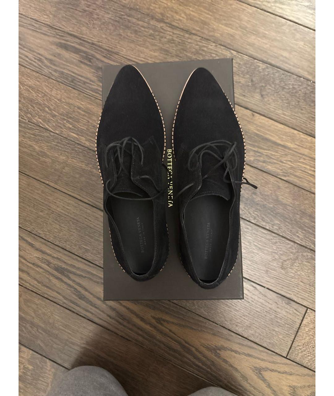 BOTTEGA VENETA Черные замшевые туфли, фото 5