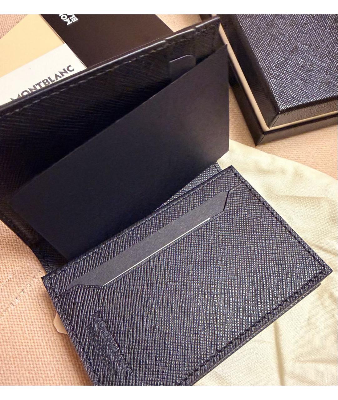 MONTBLANC Черный кожаный кардхолдер, фото 3