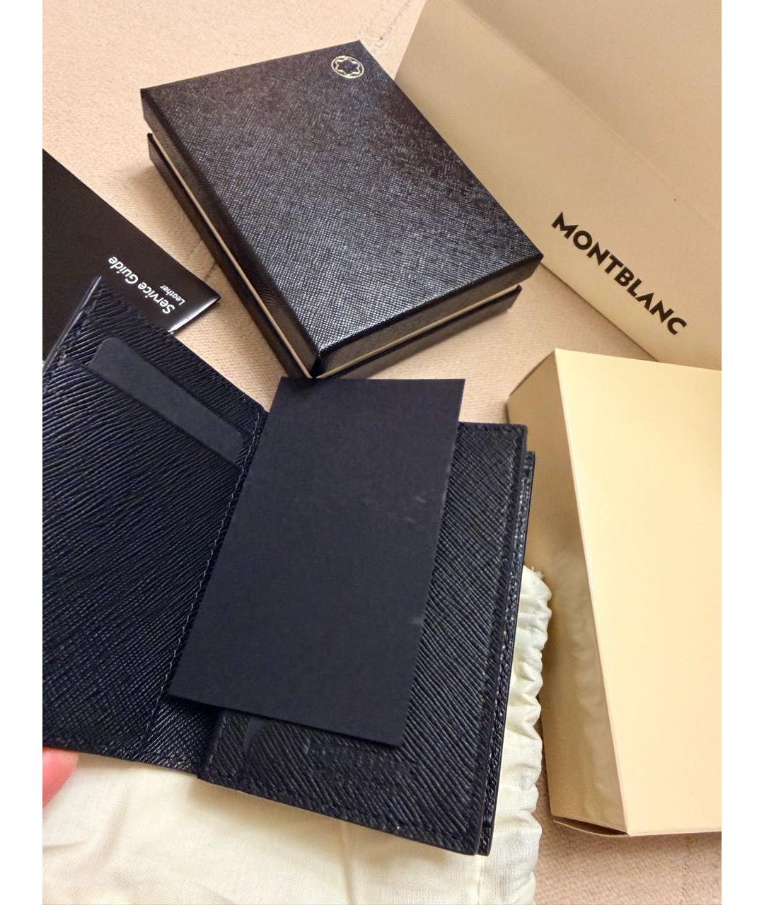 MONTBLANC Черный кожаный кардхолдер, фото 2