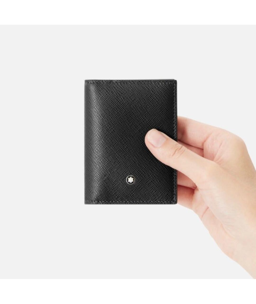 MONTBLANC Черный кожаный кардхолдер, фото 7