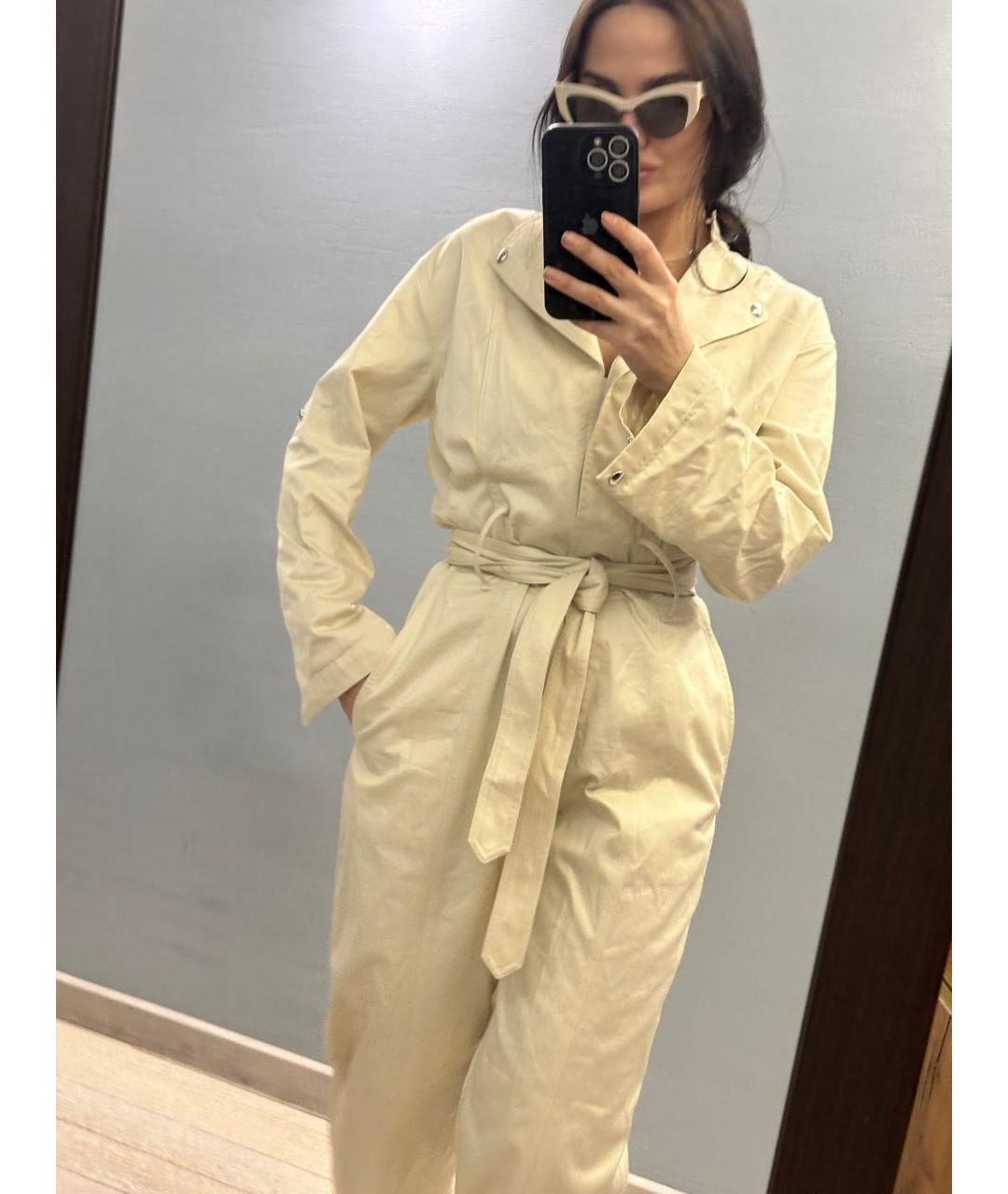 IRO Бежевый хлопковый комбинезон, фото 8