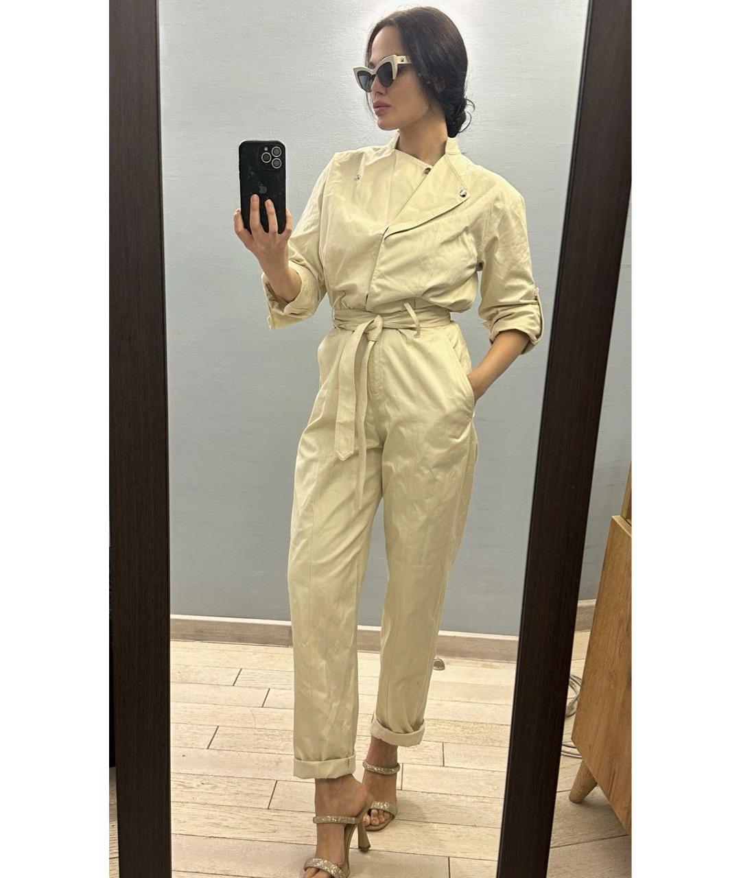 IRO Бежевый хлопковый комбинезон, фото 5