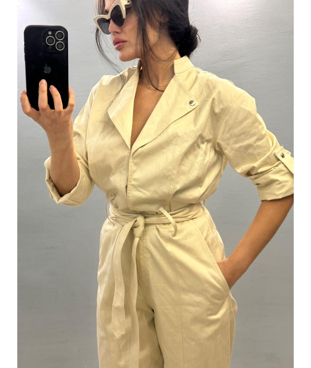 IRO Бежевый хлопковый комбинезон, фото 7