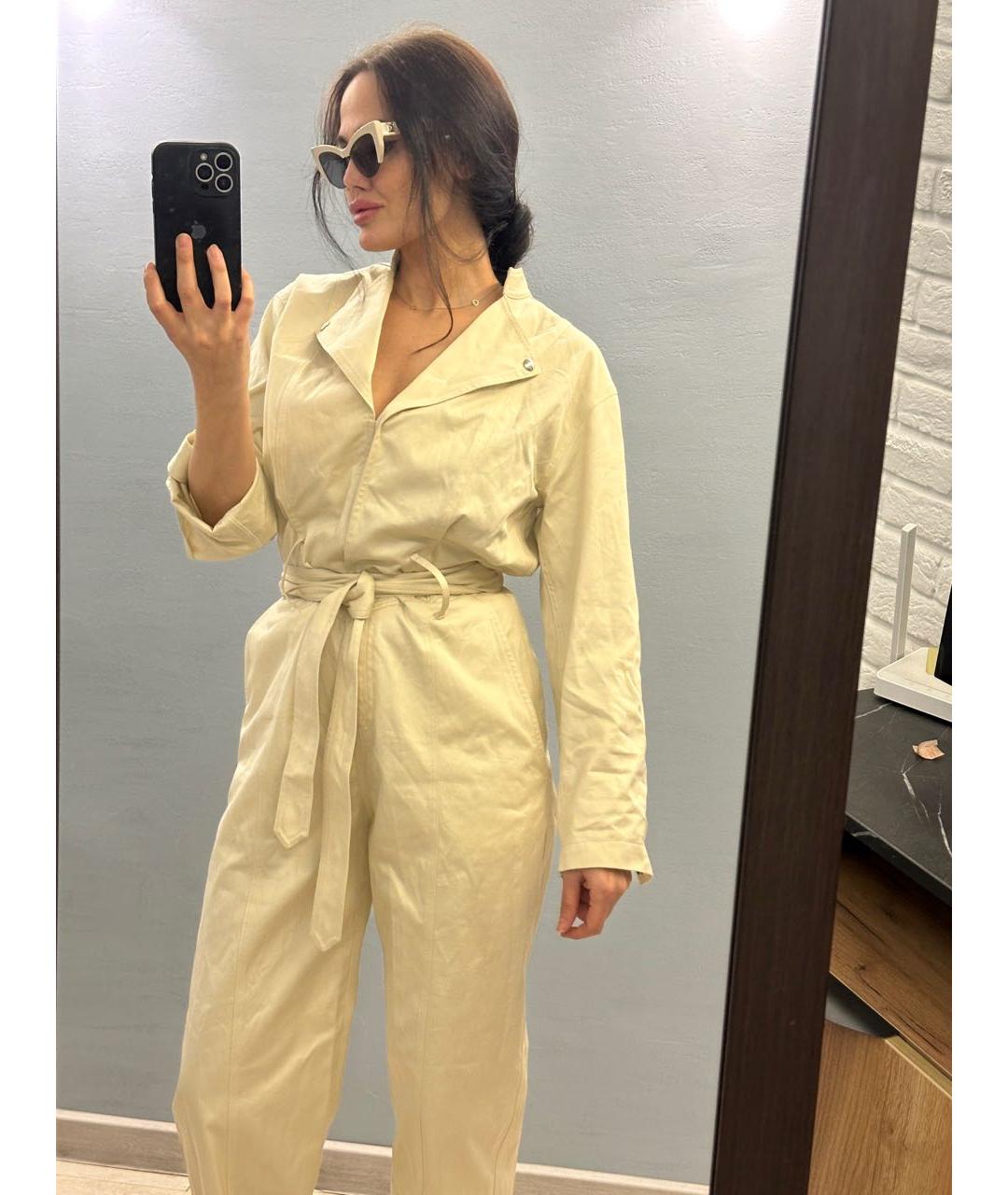 IRO Бежевый хлопковый комбинезон, фото 6