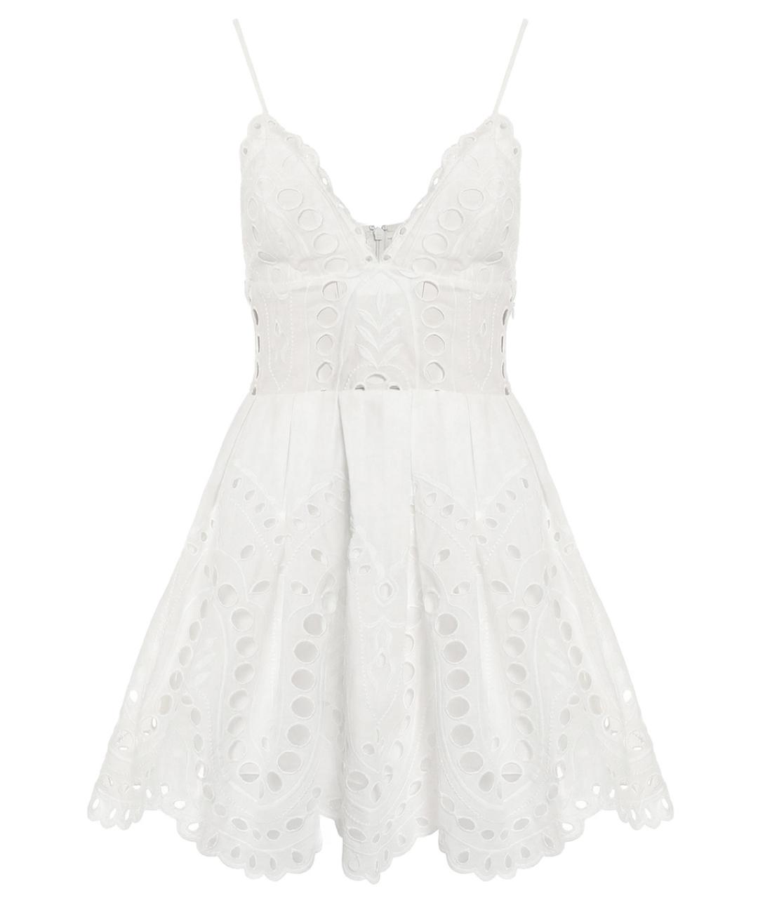 CHARO RUIZ Белый хлопковый сарафан, фото 1