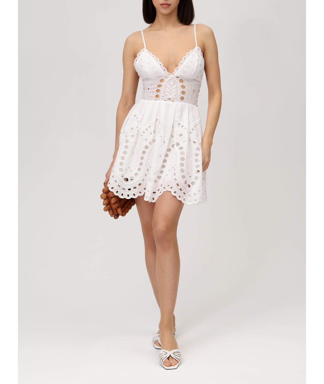 CHARO RUIZ Белый хлопковый сарафан, фото 2