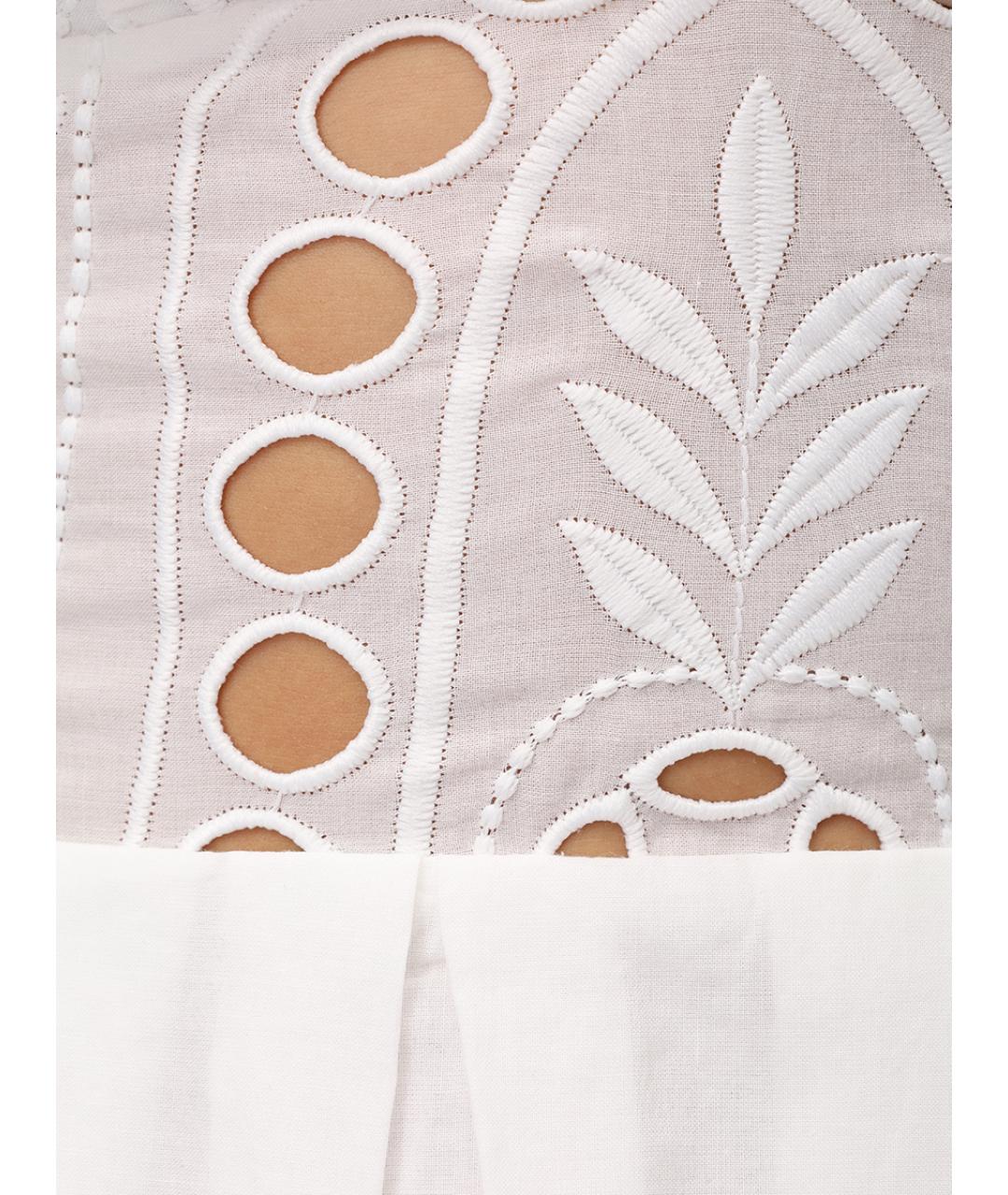 CHARO RUIZ Белый хлопковый сарафан, фото 6