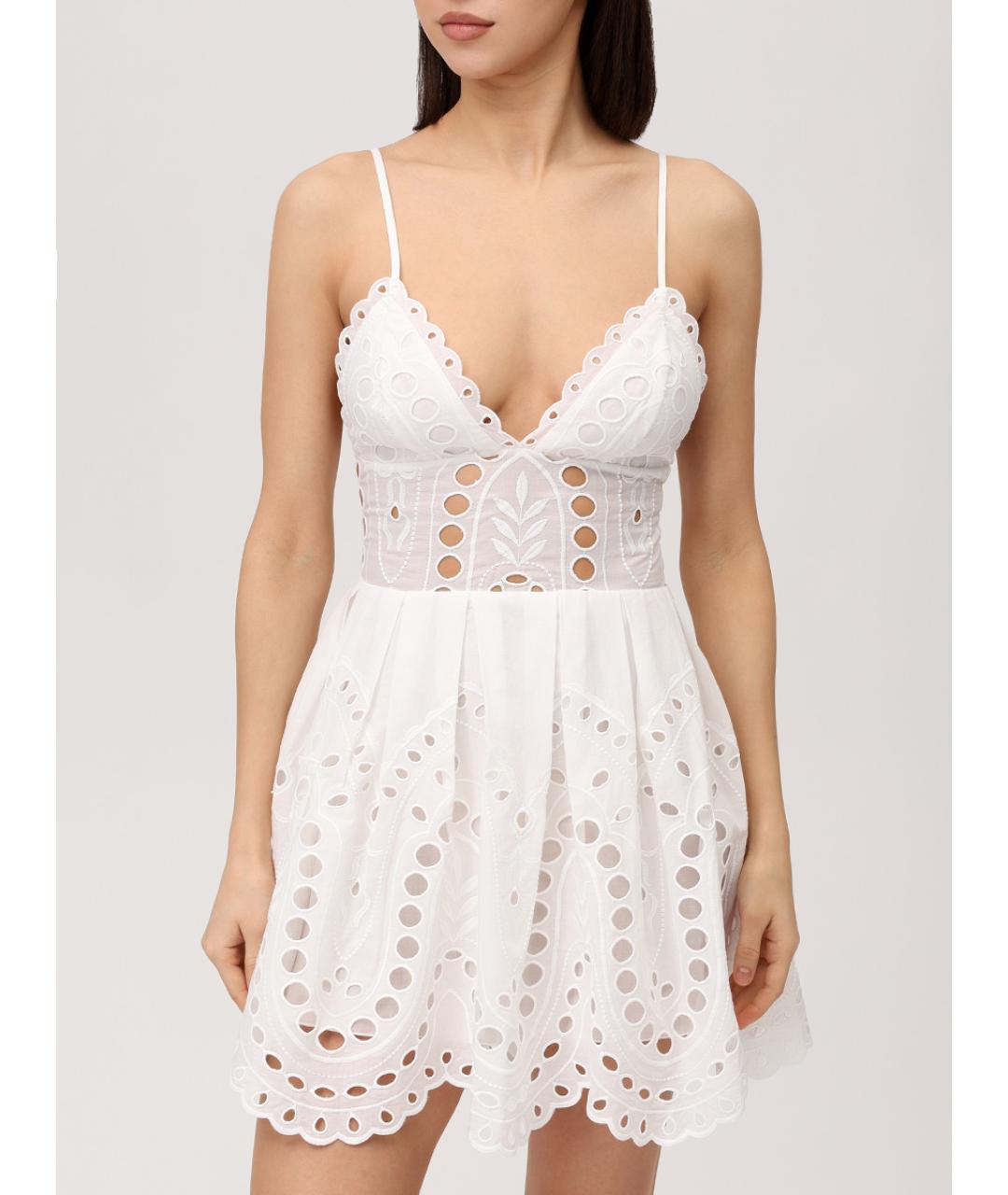 CHARO RUIZ Белый хлопковый сарафан, фото 4