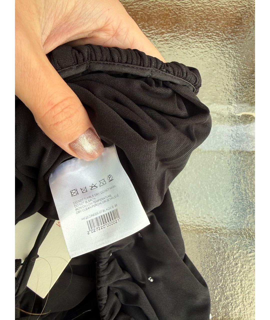 MAGDA BUTRYM Черное вискозное коктейльное платье, фото 5