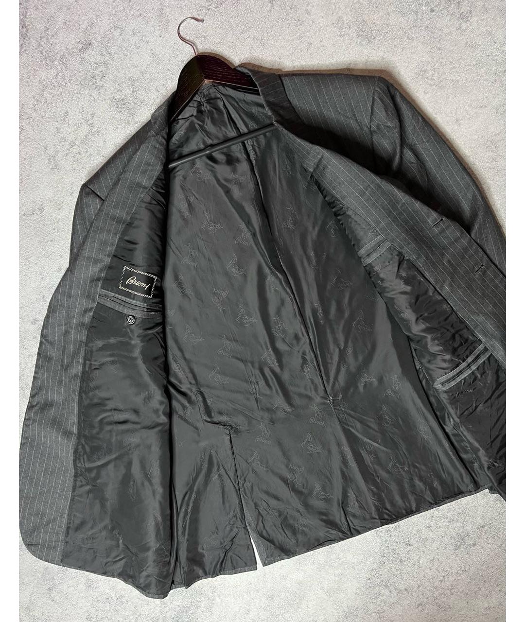 BRIONI Серебрянный шерстяной пиджак, фото 4