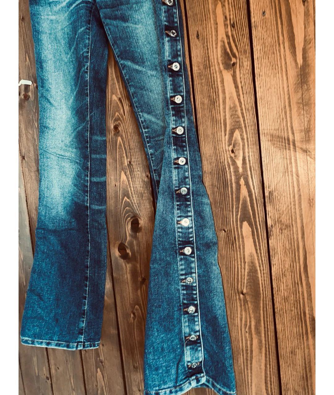 DOLCE&GABBANA Темно-синие хлопковые прямые джинсы, фото 7