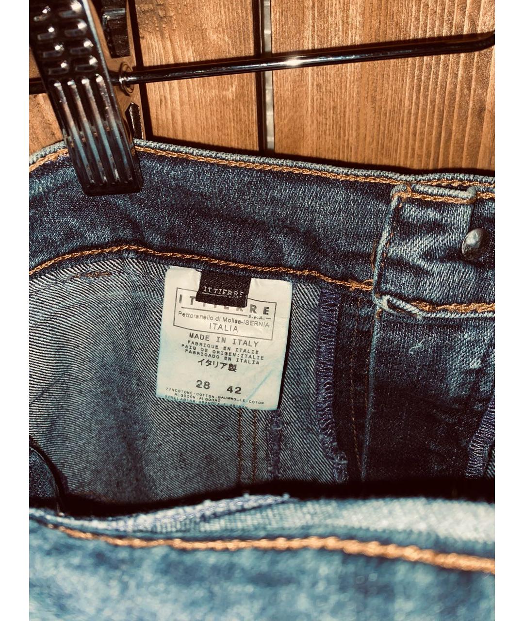 DOLCE&GABBANA Темно-синие хлопковые прямые джинсы, фото 5