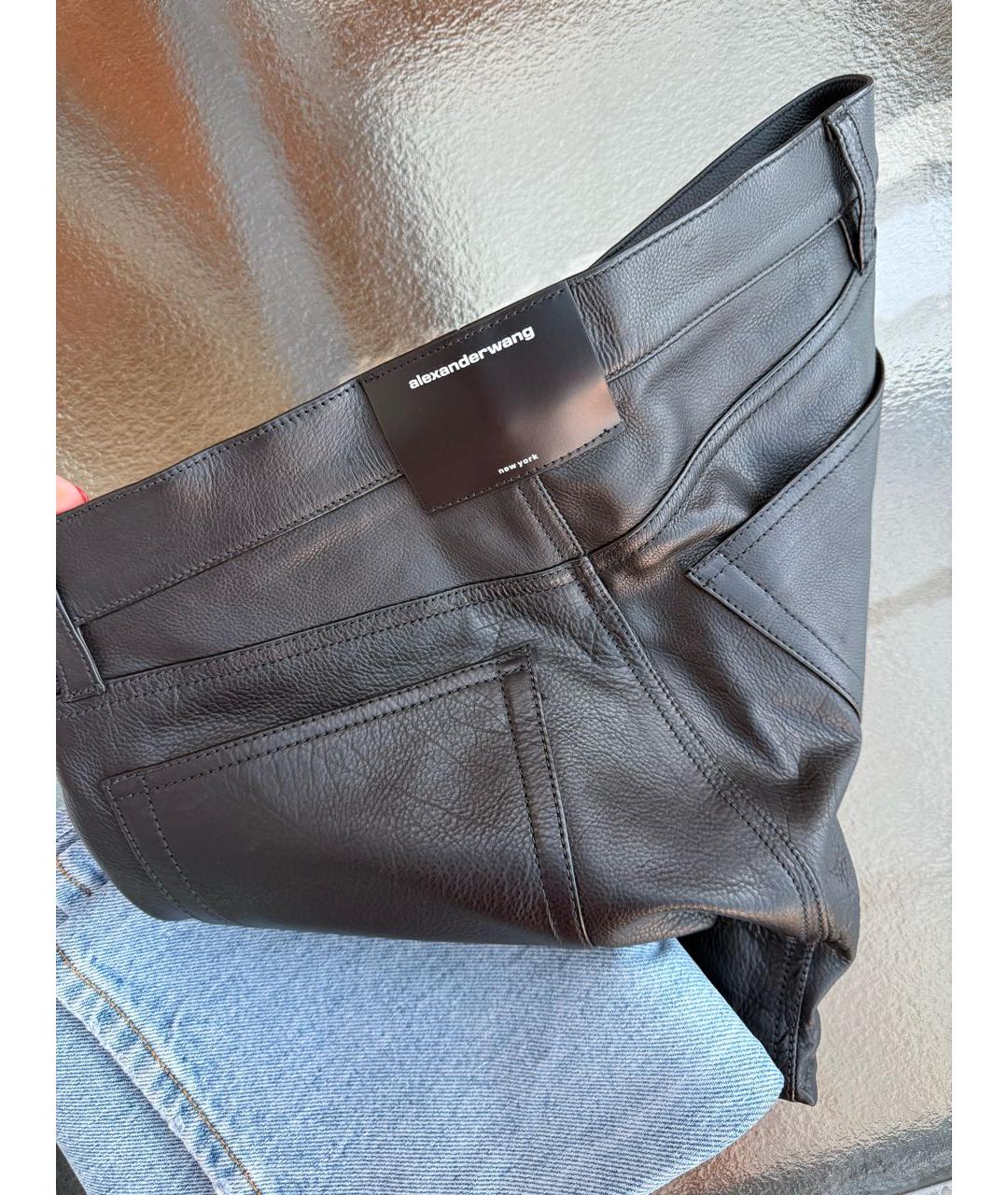 ALEXANDER WANG Синие хлопковые прямые джинсы, фото 7