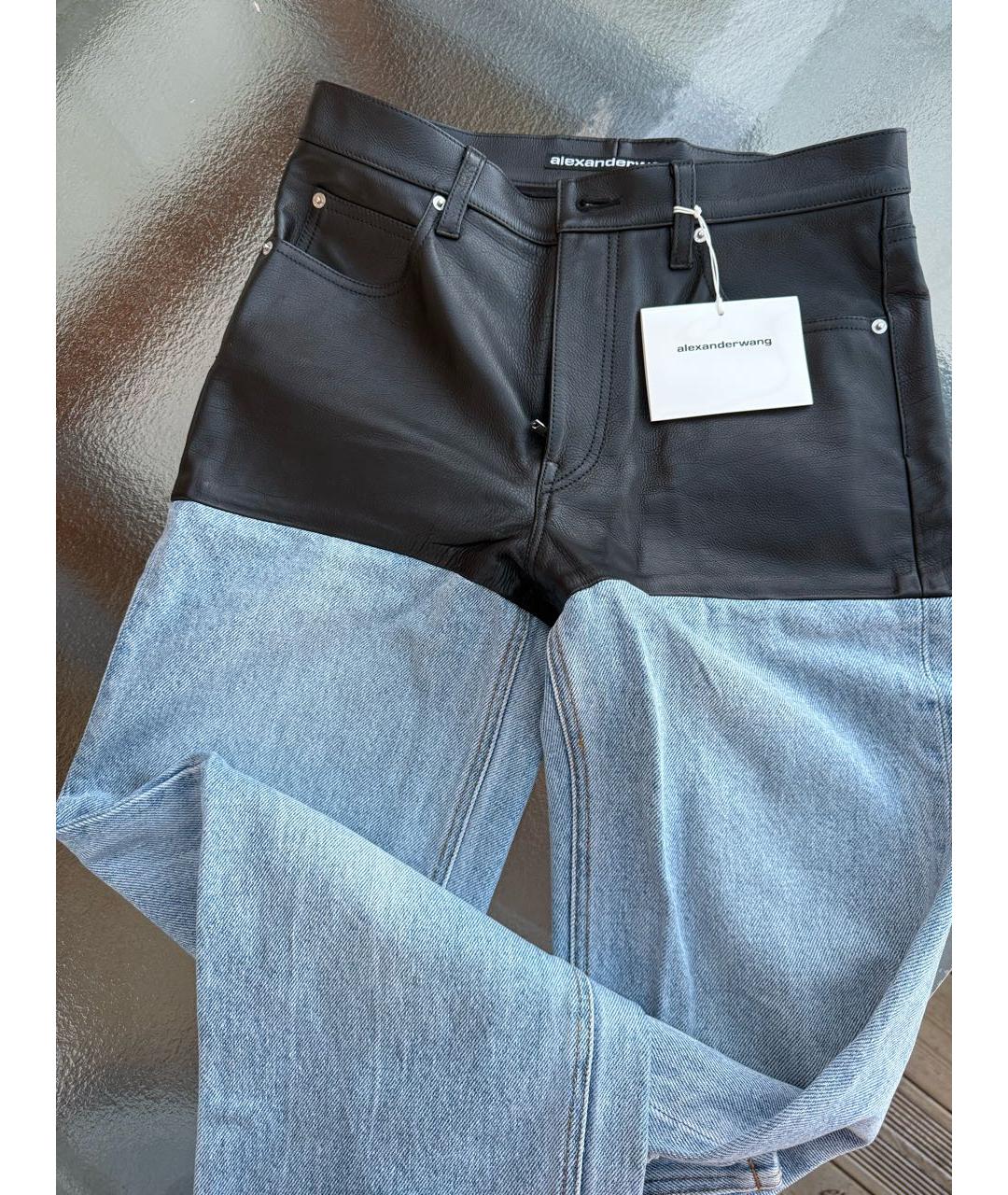 ALEXANDER WANG Синие хлопковые прямые джинсы, фото 3