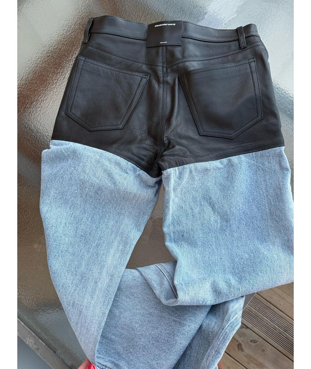 ALEXANDER WANG Синие хлопковые прямые джинсы, фото 2