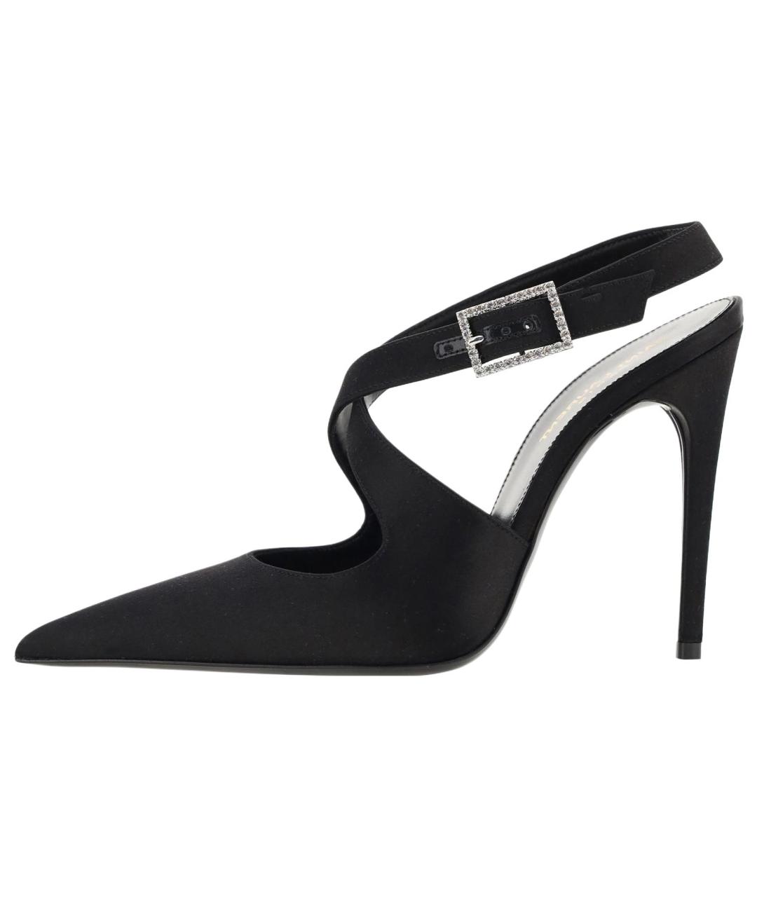 SAINT LAURENT Черные текстильные туфли, фото 2