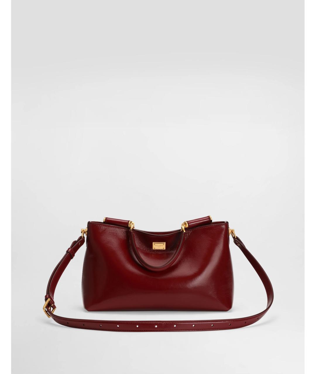 DOLCE&GABBANA Красная кожаная сумка тоут, фото 3