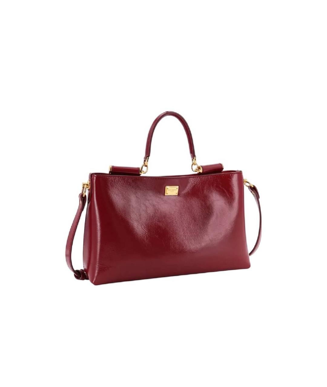 DOLCE&GABBANA Красная кожаная сумка тоут, фото 2