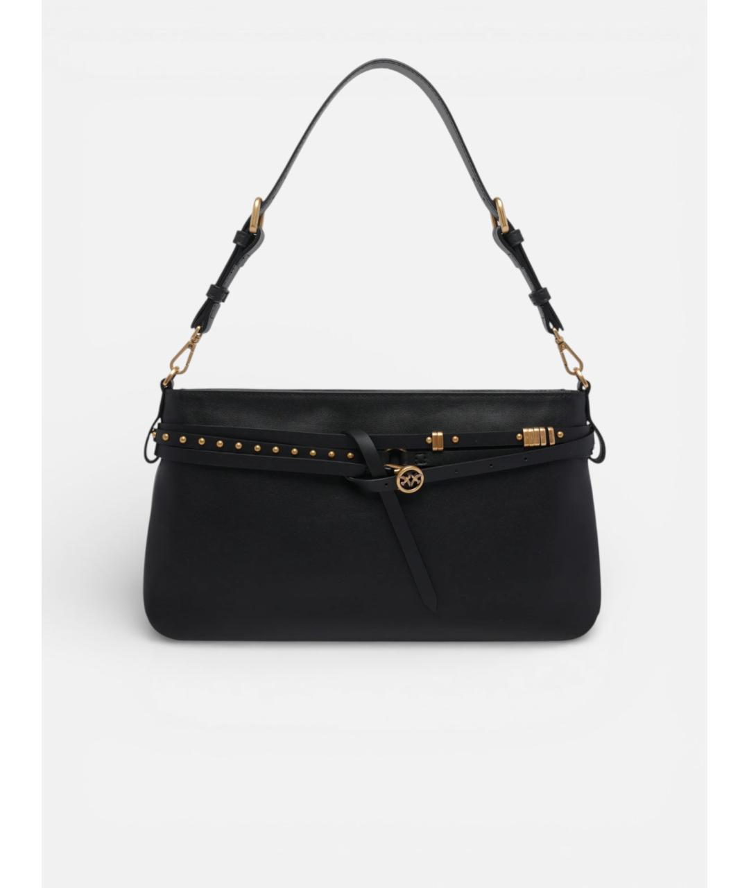 PINKO Черная кожаная сумка через плечо, фото 5