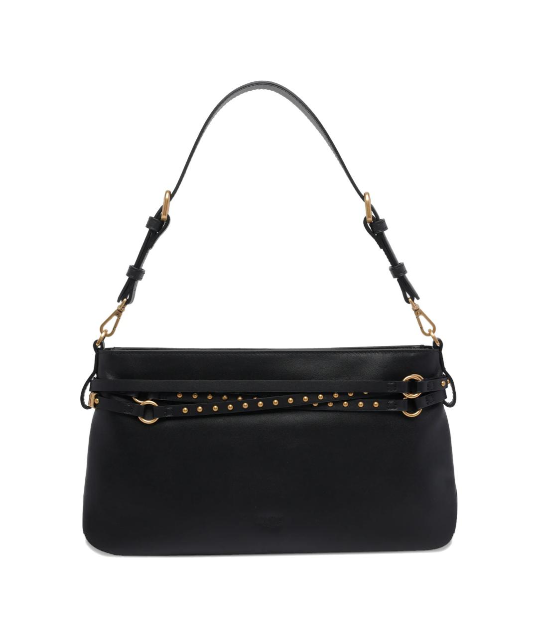 PINKO Черная кожаная сумка через плечо, фото 3