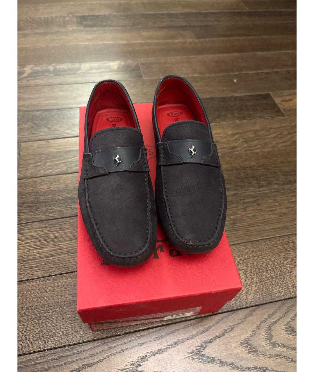 TOD'S Синие нубуковые мокасины, фото 2