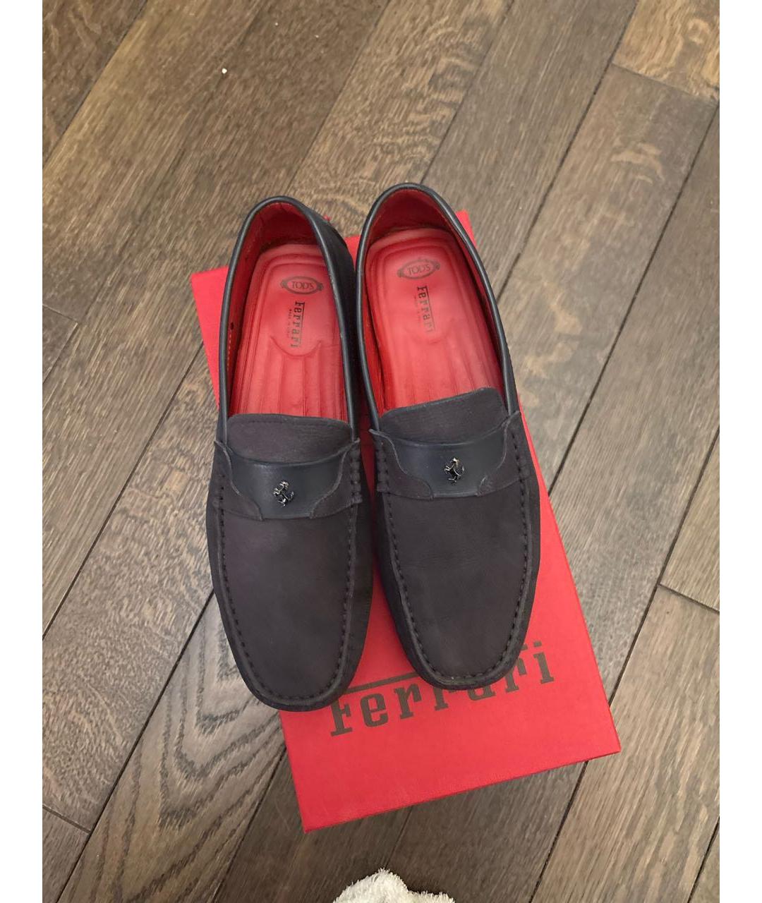 TOD'S Синие нубуковые мокасины, фото 7